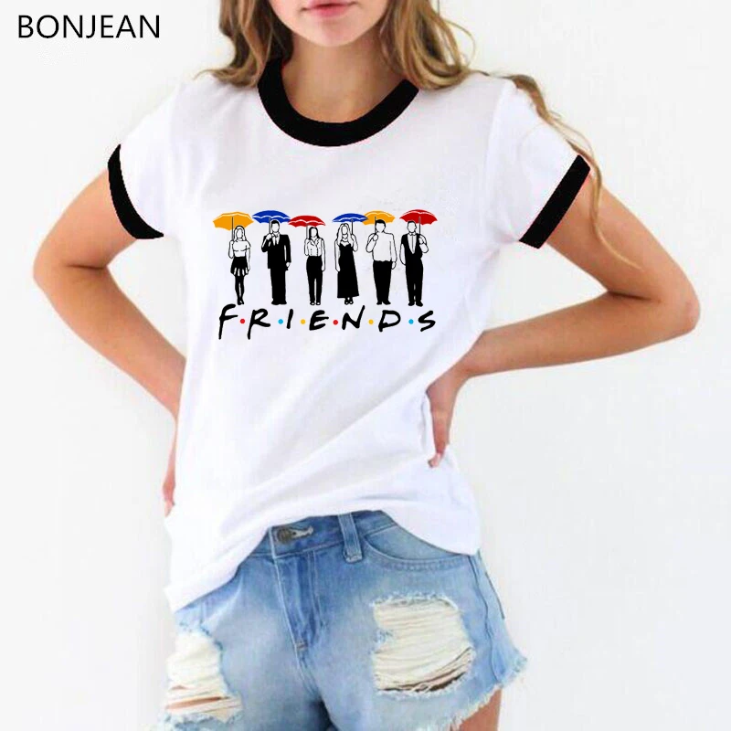 

2024 Hot Friends Printing Women'S T Shirt Casual Round Neck Tee Shirt Femme Best Friends Tv Show Shirt Gift Top Female T-Shirt