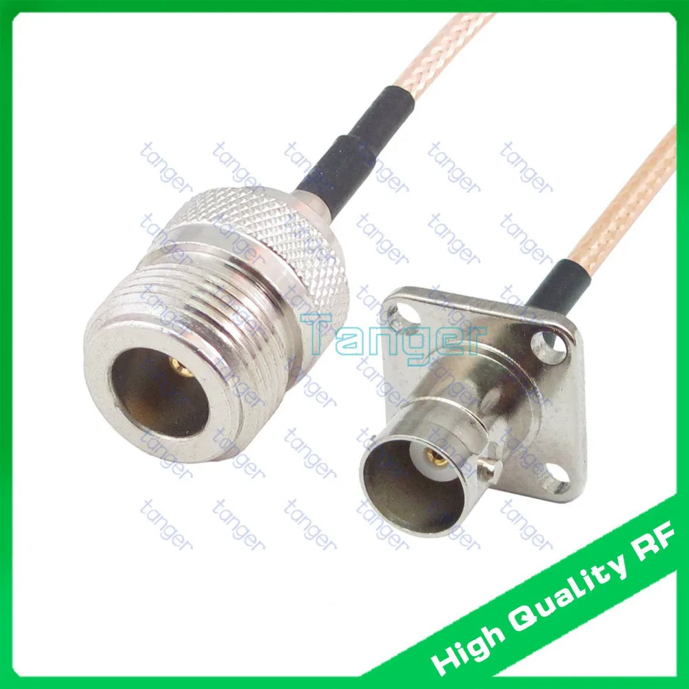Tanger N female jack to BNC female jack 4four hole panel straight with RG316 Coaxial Pigtail Jumper Low Loss cable 20inch 50cm
Tanger N female jack to BNC female jack 4four hole panel straight with RG316 Coaxial Pigtail Jumper Low Loss cable 20inch 50cm