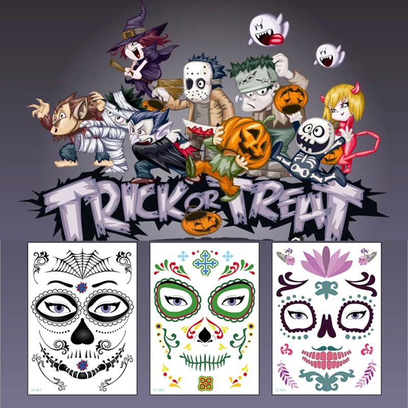 Suger Skull tattoo Halloween Lace Beauty Tattoo Waterproof Temporary Tattoos Stickers party Mexican New Day of The Dead Skull
Suger Skull tattoo Halloween Lace Beauty Tattoo Waterproof Temporary Tattoos Stickers party Mexican New Day of The Dead Skull