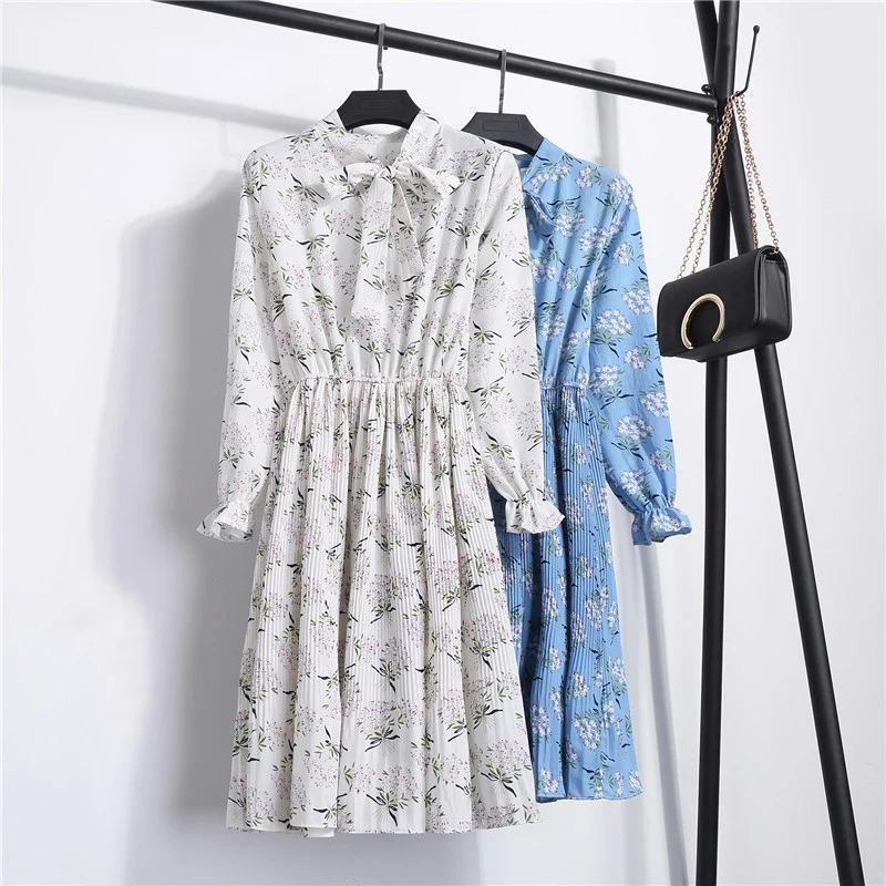 Dresses Summer Dress 2018 Spring Women White Chiffon Long Sleeve Bow Floral Ruffle Party Plus Size Boho Elegant Shirt Midi Dress
Dresses Summer Dress 2018 Spring Women White Chiffon Long Sleeve Bow Floral Ruffle Party Plus Size Boho Elegant Shirt Midi Dress