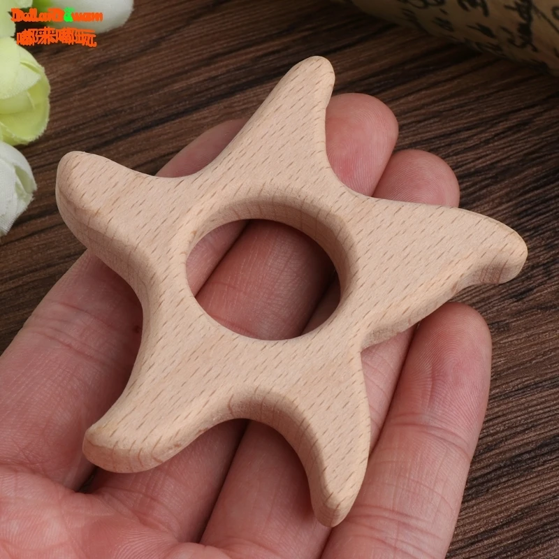 BPA FREE Natural Wood Teether Starfish Shape Wooden Baby Teether Toy Safe Newborn Kids Teething Toys Baby Shower Gift
BPA FREE Natural Wood Teether Starfish Shape Wooden Baby Teether Toy Safe Newborn Kids Teething Toys Baby Shower Gift