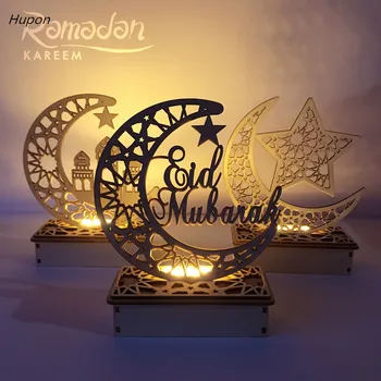 Ramadan Eid Mubarak Decorations For Home Moon Led Candles Light Wooden Plaque Hanging Pendant Islam Muslim Event Party Supplies
Ramadan Eid Mubarak Decorations For Home Moon Led Candles Light Wooden Plaque Hanging Pendant Islam Muslim Event Party Supplies