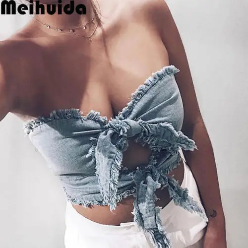 Sexy Womens Bowknot Denim Crop Tops Camis Tees Fashion Ladies Strap Summer Tanks Top Vest Bralette Bustier Bra Party Clothes
Sexy Womens Bowknot Denim Crop Tops Camis Tees Fashion Ladies Strap Summer Tanks Top Vest Bralette Bustier Bra Party Clothes