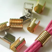 100pcs 8x13mm Round/Flat Fastener Crimping Cord String Leather Rope Clip Foldable for DIY Necklace Jewelry Findings Supplier
100pcs 8x13mm Round/Flat Fastener Crimping Cord String Leather Rope Clip Foldable for DIY Necklace Jewelry Findings Supplier