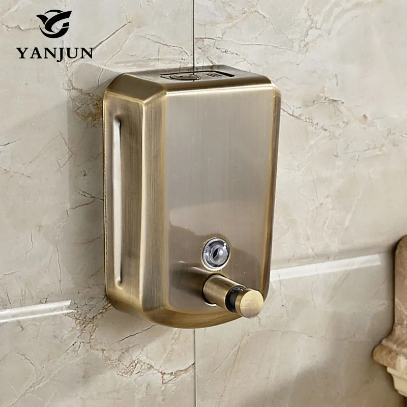 Image Yanjun Liquid Soap Holder Wall Mounted Shampoo And Body Bottles Antique Bronze Soap Dispenser Pump Hand Sanitizer Kitchen 800ml