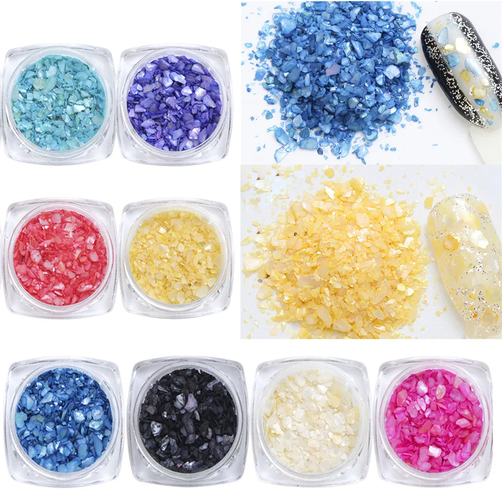 1box Full Beauty Glitter Sea Shell Nail Sequins Irregular Broken Flakes Natural Black Pink Nail Art Powder Decor Dust Nail Art
1box Full Beauty Glitter Sea Shell Nail Sequins Irregular Broken Flakes Natural Black Pink Nail Art Powder Decor Dust Nail Art