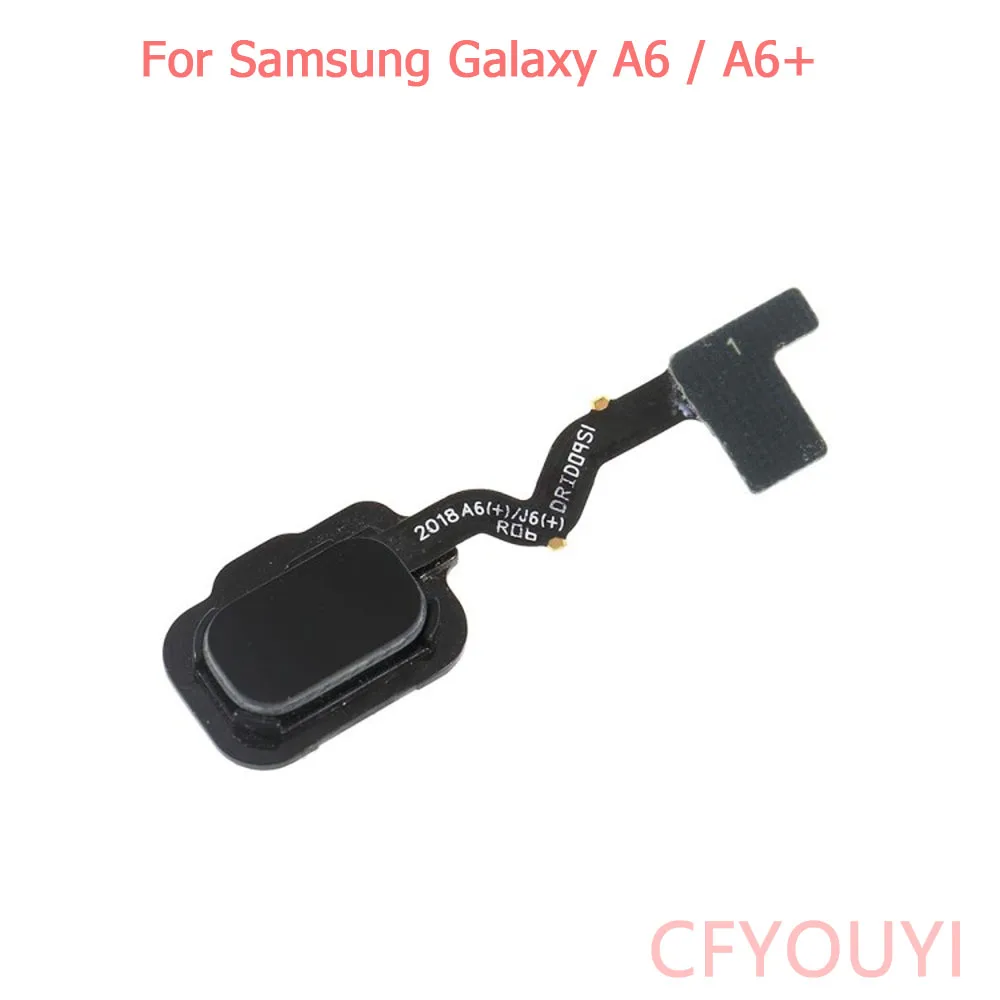 

10pcs/lot For Samsung Galaxy A6 A600 A6 Plus A605 A6+ Touch ID Home Button Key Fingerprint Button Flex Cable