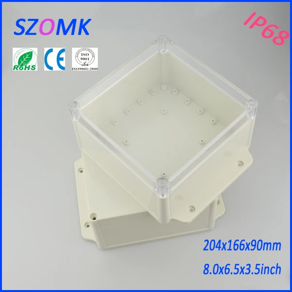 

10 pieces a lot ip68 weatherproof enclosure hinged 204*166*90 mm 8*6.5*3.5 inch