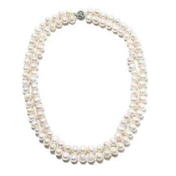 2 rows Freshwater Natural Chain Type Necklace with Fashionable design add Simple and Natural White Beads
2 rows Freshwater Natural Chain Type Necklace with Fashionable design add Simple and Natural White Beads