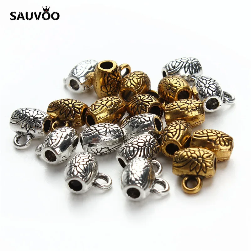SAUVOO 30pcs/lot Antique Silver/Gold Color Pendant Clip Clasp Slider Bail Beads Spacer for Necklace Bracelet Jewelry Making
SAUVOO 30pcs/lot Antique Silver/Gold Color Pendant Clip Clasp Slider Bail Beads Spacer for Necklace Bracelet Jewelry Making