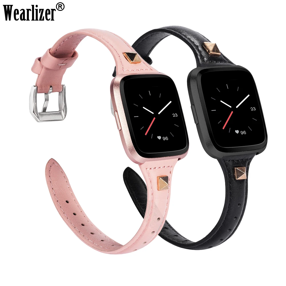 Leather Strap For Versa Bands Slim Genuine Leather Wristbands for Versa Lite Special Edition Versa Accessories with Rivets
Leather Strap For Versa Bands Slim Genuine Leather Wristbands for Versa Lite Special Edition Versa Accessories with Rivets