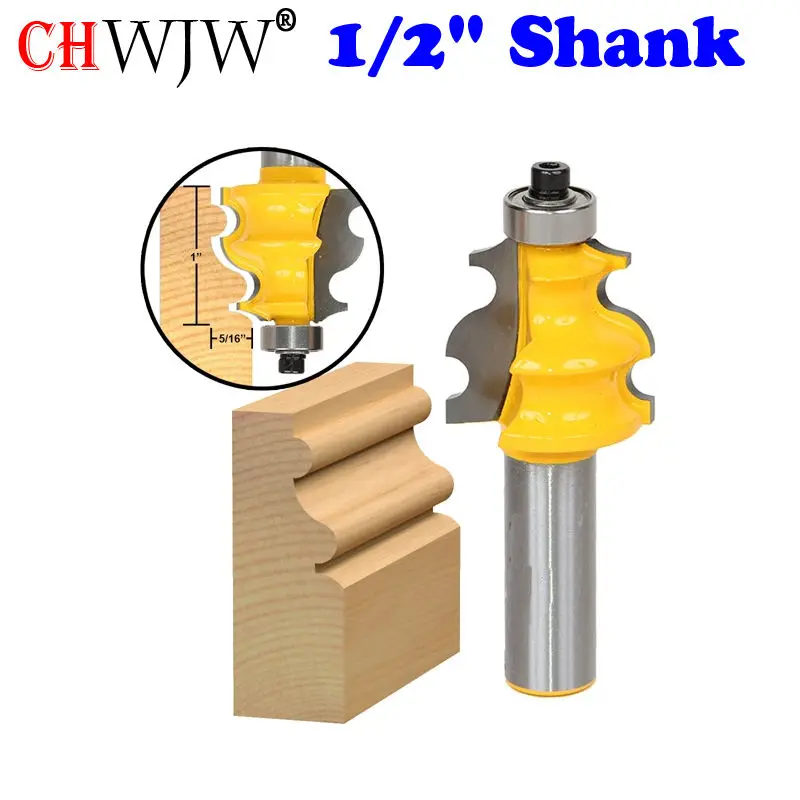 1PC Architectural Molding Router Bit - 1/2" Shank Line knife Woodworking cutter Tenon Cutter for Woodworking Tools
1PC Architectural Molding Router Bit - 1/2" Shank Line knife Woodworking cutter Tenon Cutter for Woodworking Tools