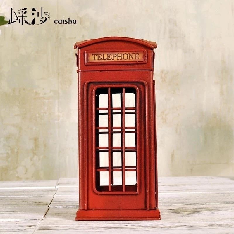 European retro metal telephone booth piggy bank decoration decoration living room creative children boy birthday gift
European retro metal telephone booth piggy bank decoration decoration living room creative children boy birthday gift