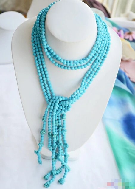 DD Wholesale FREE SHIPPING >>>> S1736 4strands 50" 6mm blue baroque / round turquoise bead necklace
DD Wholesale FREE SHIPPING >>>> S1736 4strands 50" 6mm blue baroque / round turquoise bead necklace