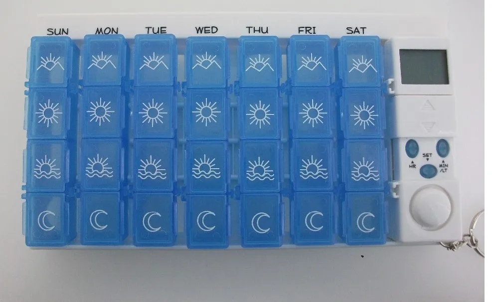 Digital pill box timer 7days pill box case reminder with alarm, one week weekly pill box timer reminder organiser
Digital pill box timer 7days pill box case reminder with alarm, one week weekly pill box timer reminder organiser