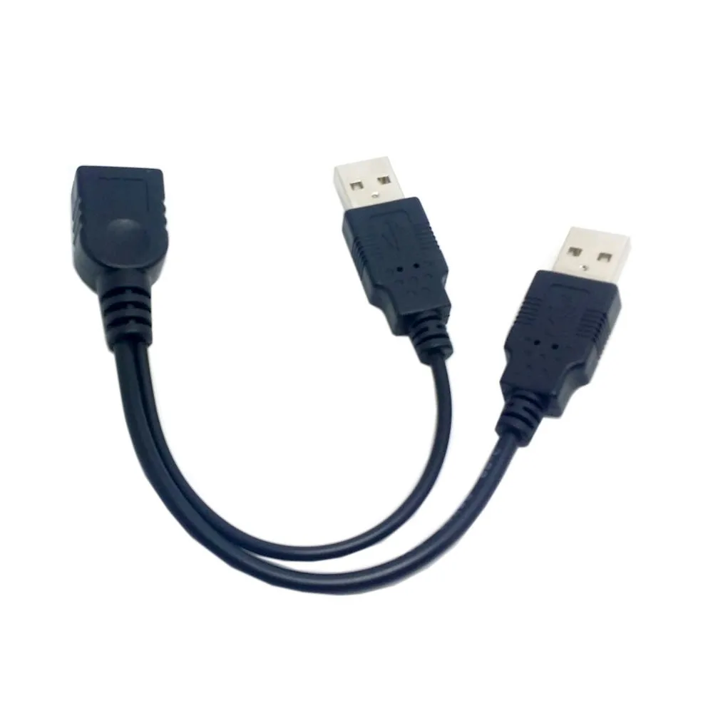 CYDZ USB 2.0 Female A to Dual A Male Extra Power Data Y Extension Cable for 2.5" Mobile Hard Disk Black Color
CYDZ USB 2.0 Female A to Dual A Male Extra Power Data Y Extension Cable for 2.5" Mobile Hard Disk Black Color