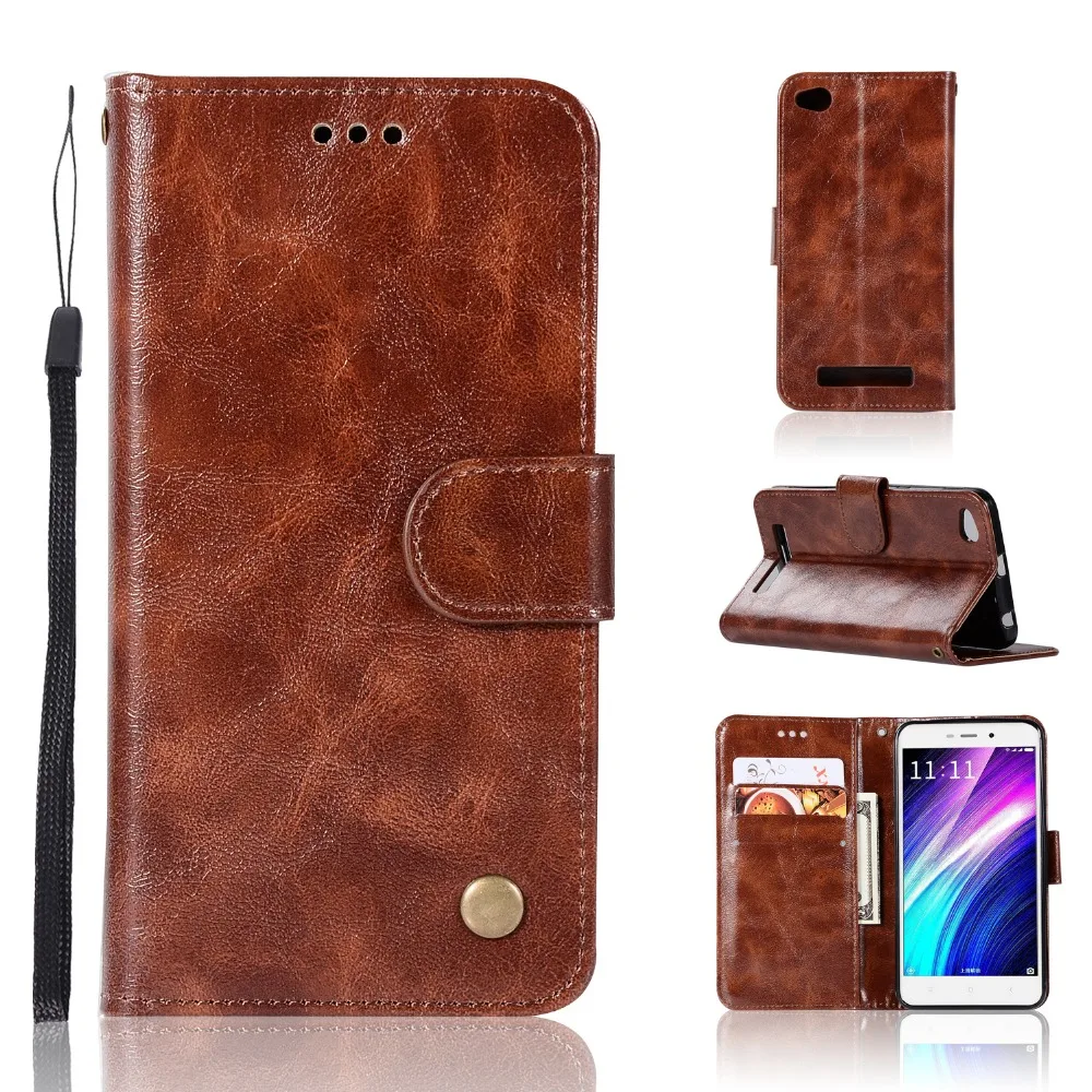 Retro Leather Case For Redmi 4A Luxury PU Cellphone for Wallet Card Holders Fundas | Мобильные телефоны и аксессуары