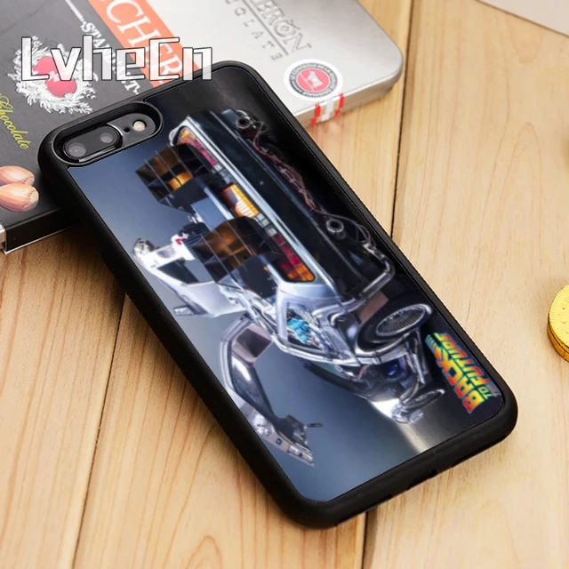 Черный чехол для телефона LvheCn с задней стороной в будущее delorean iPhone 11 12 Pro X XR XS MAX 5 6S