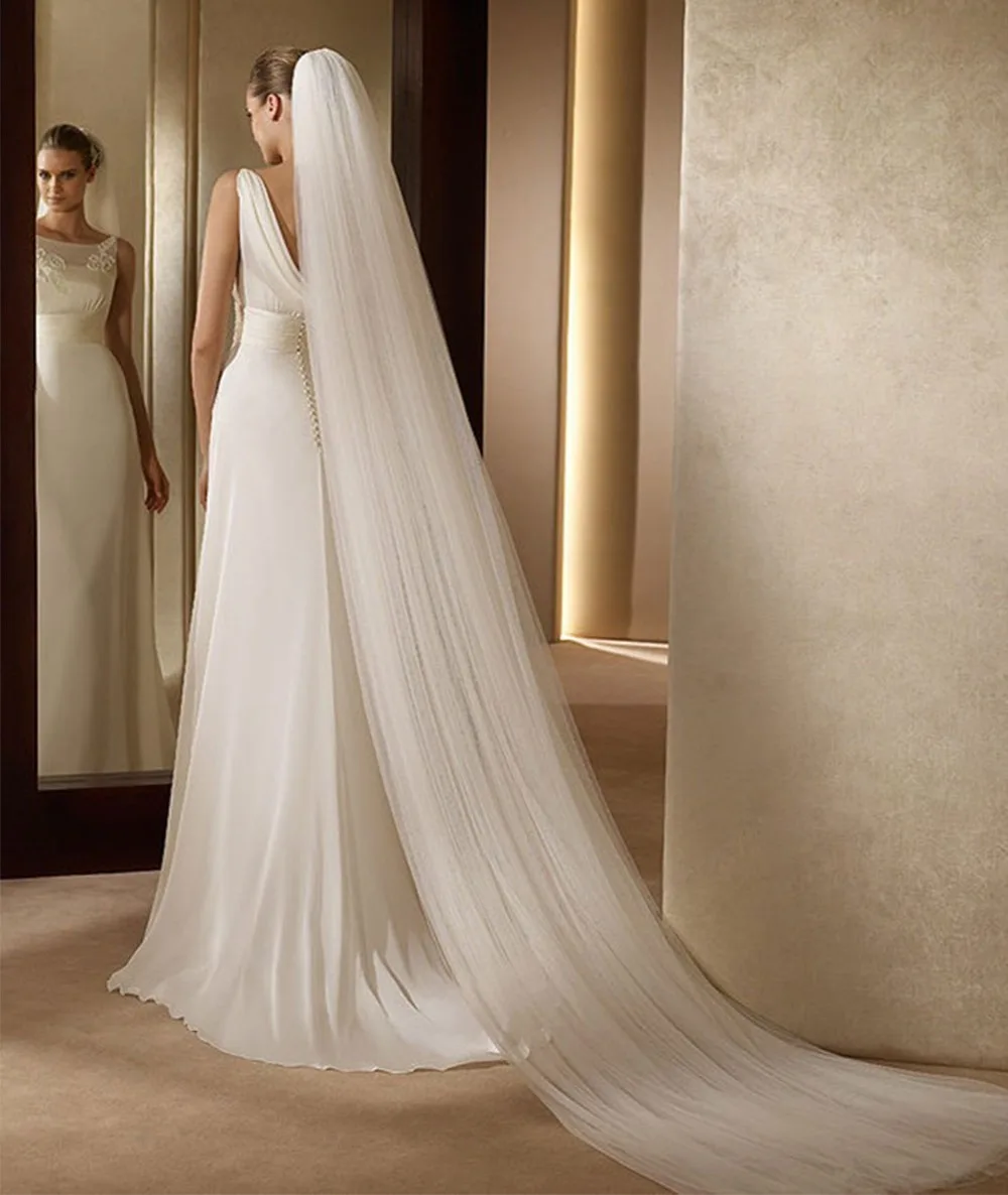 Elegant Wedding Accessories 3 Meters 2 Layer Wedding Veil White Ivory Simple Bridal Veil With Comb Wedding Veil Hot Sale
Elegant Wedding Accessories 3 Meters 2 Layer Wedding Veil White Ivory Simple Bridal Veil With Comb Wedding Veil Hot Sale