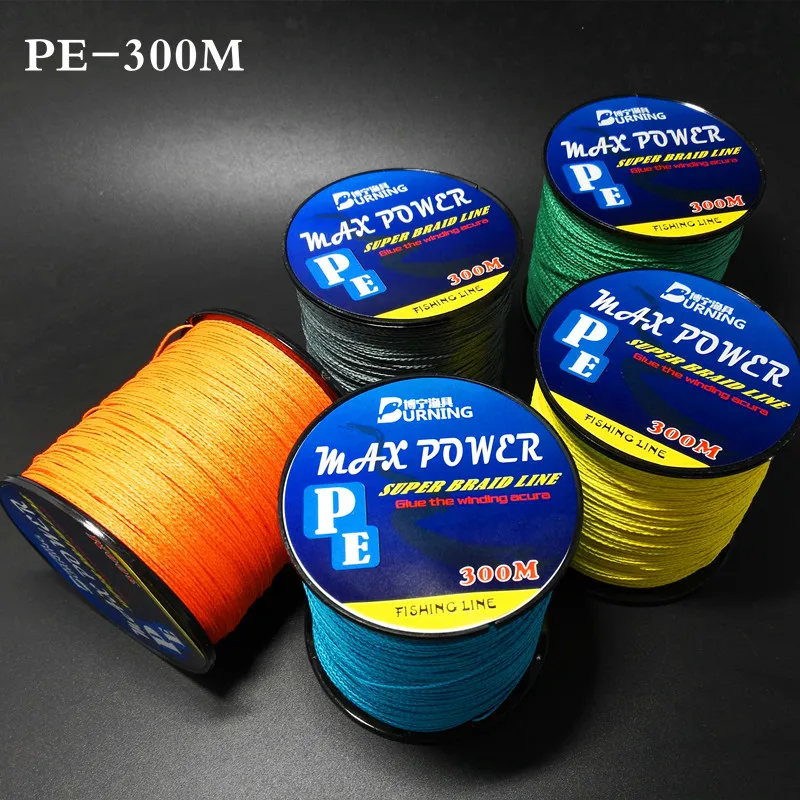 Super Strong 300m 330 yards PE Braided Fishing Line 5 Colors 4 stands Germen Quality Multifilament Fishing Line 10LB to 90LB
Super Strong 300m 330 yards PE Braided Fishing Line 5 Colors 4 stands Germen Quality Multifilament Fishing Line 10LB to 90LB