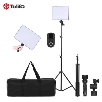 Tolifo Phantom PT-650B Silm LED Panel Light Kit Dimmable Bi-color 3200K - 5600K Light with Remote Control Light Stand Handle
Tolifo Phantom PT-650B Silm LED Panel Light Kit Dimmable Bi-color 3200K - 5600K Light with Remote Control Light Stand Handle