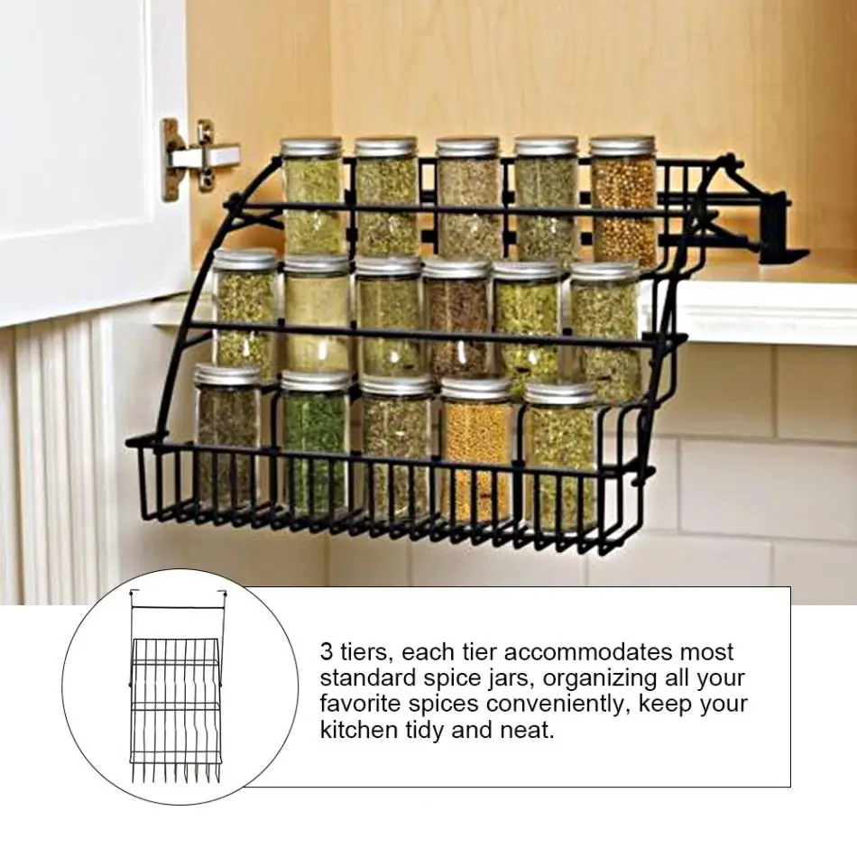 3 Tier Kitchen Spice Rack Bathroom Storage Organizer Bottle Stand Shelf Holder