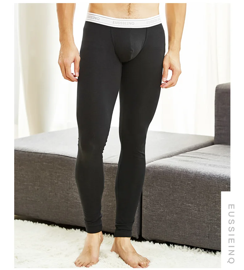 2021 Winter Men Long Johns Thicken Sexy Mens Long Pants Bottoms Pajama