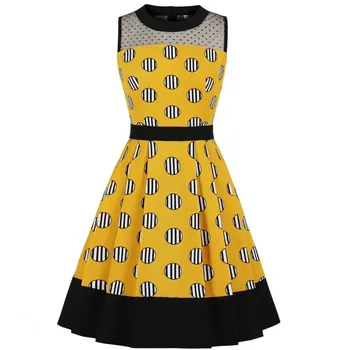 Yellow Summer Women Retro Dress Rundhals Sleeveless 60 S Vintage Dress Lace High Waist Party Vestidos Rockabilly Tunika Dresses
Yellow Summer Women Retro Dress Rundhals Sleeveless 60 S Vintage Dress Lace High Waist Party Vestidos Rockabilly Tunika Dresses