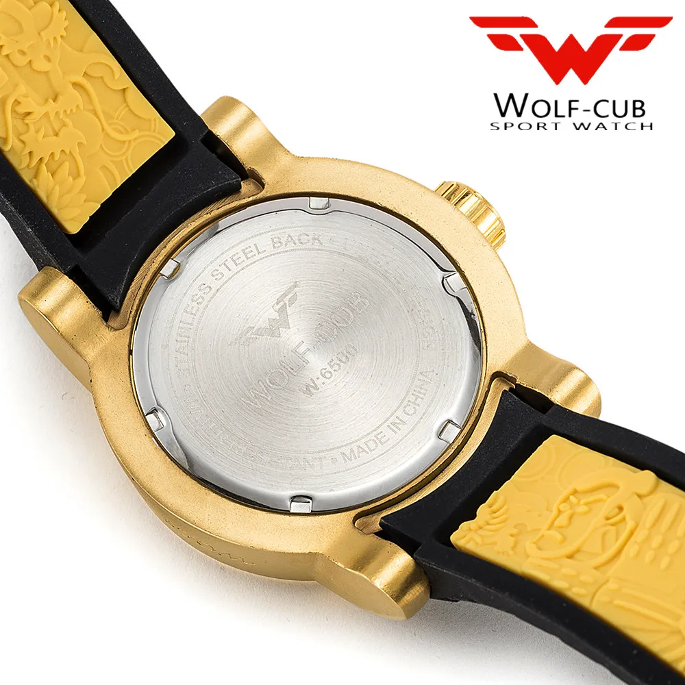 Оригинальные дизайнерские персонализированные спортивные мужские часы WOLF CUB 30