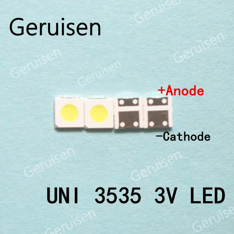 200PCS UNI LED Backlight High Power LED 1W 3537 3535 90LM 3v Cool white LCD Backlight for TV TV Application
200PCS UNI LED Backlight High Power LED 1W 3537 3535 90LM 3v Cool white LCD Backlight for TV TV Application