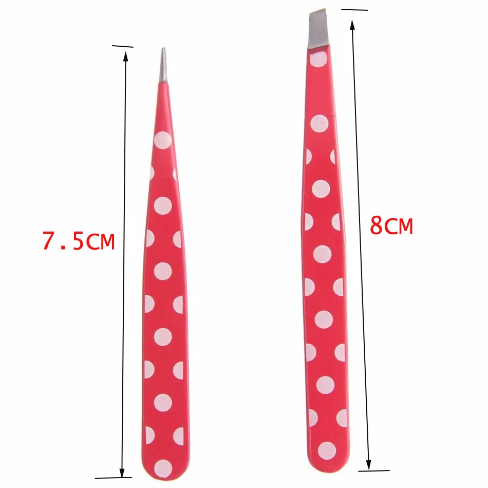 2 Pc/Set 7.5/8.0cm Pro Red Dots Stainless Steel Hair Removal Eyebrow Tweezer Eye Brow Clips Beauty Makeup Tools
2 Pc/Set 7.5/8.0cm Pro Red Dots Stainless Steel Hair Removal Eyebrow Tweezer Eye Brow Clips Beauty Makeup Tools