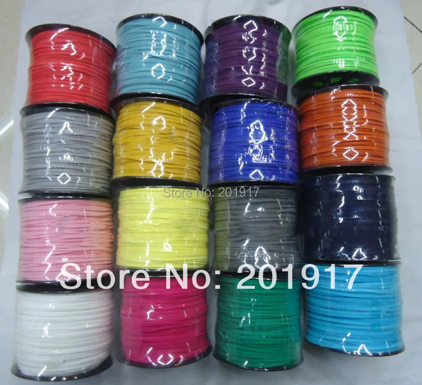 100yards/roll/color 3mm Flat Faux Suede Velvet Leather Rope Cord-DIY Jewelry Bracelet Earrings Thread Accessories String
100yards/roll/color 3mm Flat Faux Suede Velvet Leather Rope Cord-DIY Jewelry Bracelet Earrings Thread Accessories String