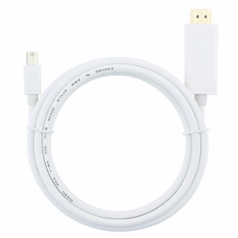 Кабель адаптер Mini DP на HDMI 1 8 м/6 футов DisplayPort (совместимый с Thunderbolt 1/2 порта)