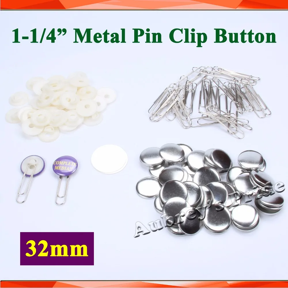 1-1/4" 32mm 100 Sets Metal Pin Note Clip Button Bookmark Hair Pro All Steel Badge Button Maker Metal Pinback Supply Materials
1-1/4" 32mm 100 Sets Metal Pin Note Clip Button Bookmark Hair Pro All Steel Badge Button Maker Metal Pinback Supply Materials