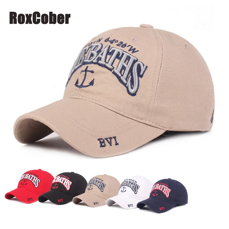 RoxCober snapback hats Cotton Letter embroidery baseball cap cheap for men women gorras curved brim golf caps | Аксессуары для