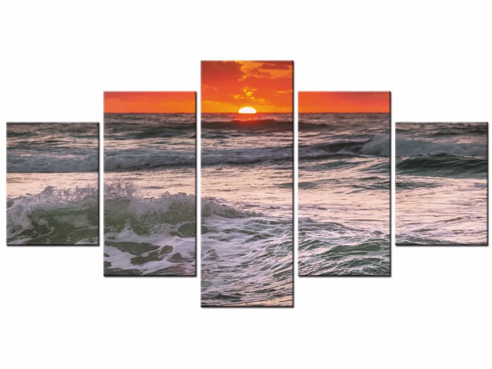 5 Pieces HD Sunset Beach Paintings Wall Picture For Living Room Beach Oil Paintings Canvas Prints Home Decor Framed J009-035
5 Pieces HD Sunset Beach Paintings Wall Picture For Living Room Beach Oil Paintings Canvas Prints Home Decor Framed J009-035