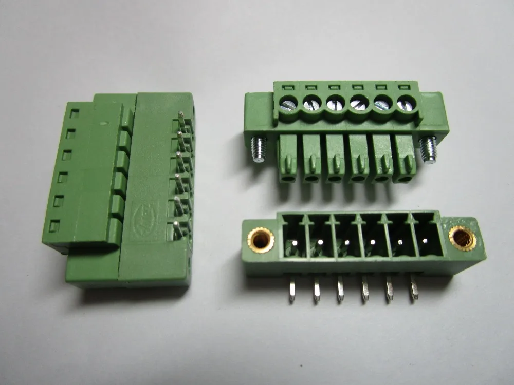 20 pcs With Embossmen Angle 6pin/way Pitch 3.5mm Screw Terminal Block Connector Green Color Pluggable Type with angle pin
20 pcs With Embossmen Angle 6pin/way Pitch 3.5mm Screw Terminal Block Connector Green Color Pluggable Type with angle pin