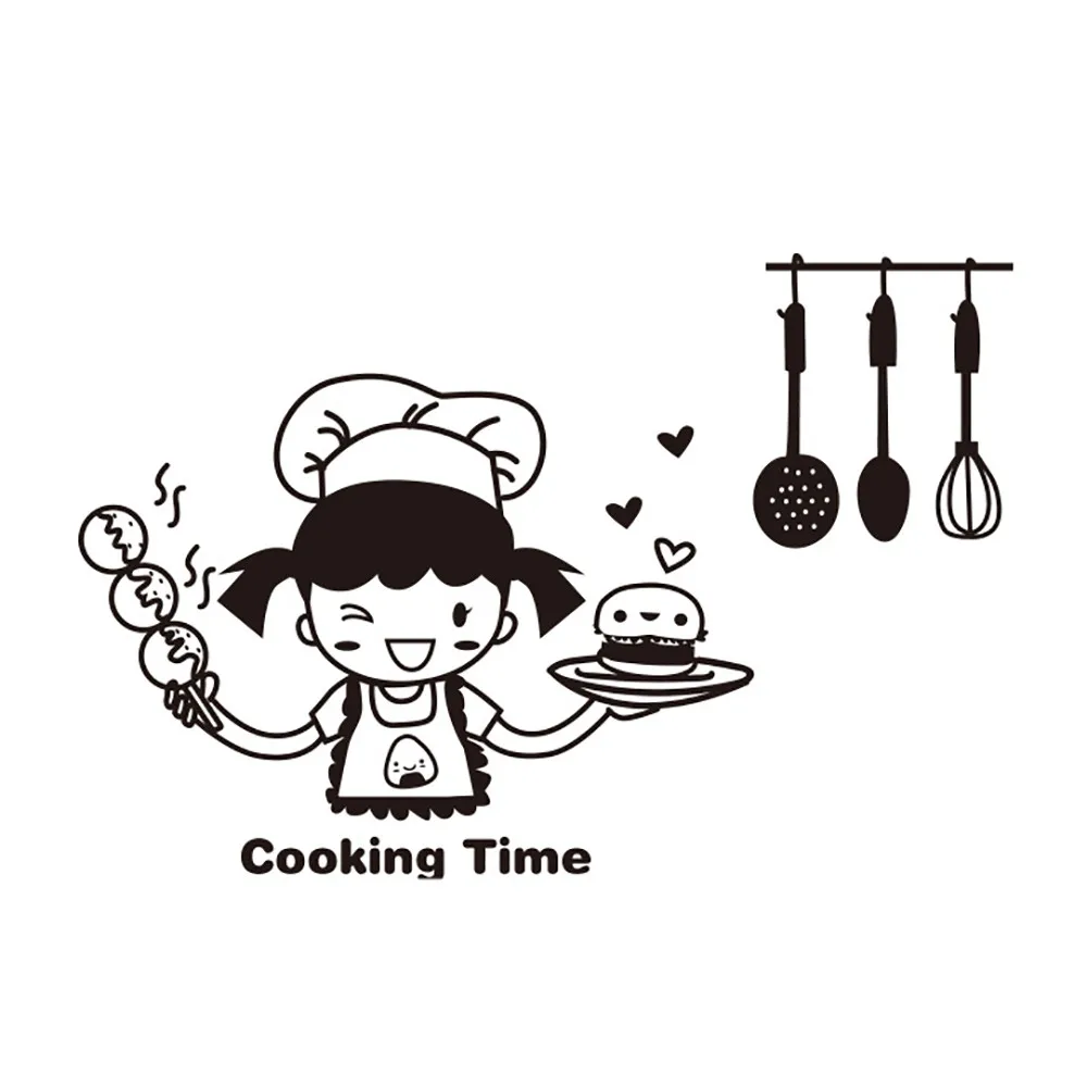 wall decor 2019 new cooking time kitchen sticker