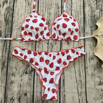 Summer Triangle Sexy Bikini Set Floral Print Dot Swimwear Women Bathing Suit Swimsuit Thong Bandage Beachwear
Summer Triangle Sexy Bikini Set Floral Print Dot Swimwear Women Bathing Suit Swimsuit Thong Bandage Beachwear
