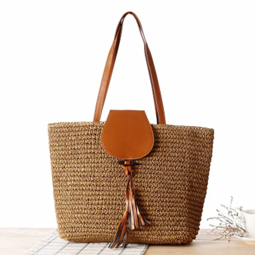 College wind new straw bag women's shoulder knit bag summer travel vacation beach leisure bag
College wind new straw bag women's shoulder knit bag summer travel vacation beach leisure bag