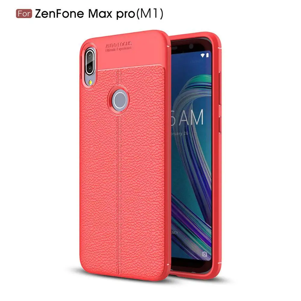Case On ZB601KL Luxury Soft Shockproof Leather Grained TPU Back Cover For Coque ASUS Zenfone Max Pro (m1) ZB602KL Phone Cases