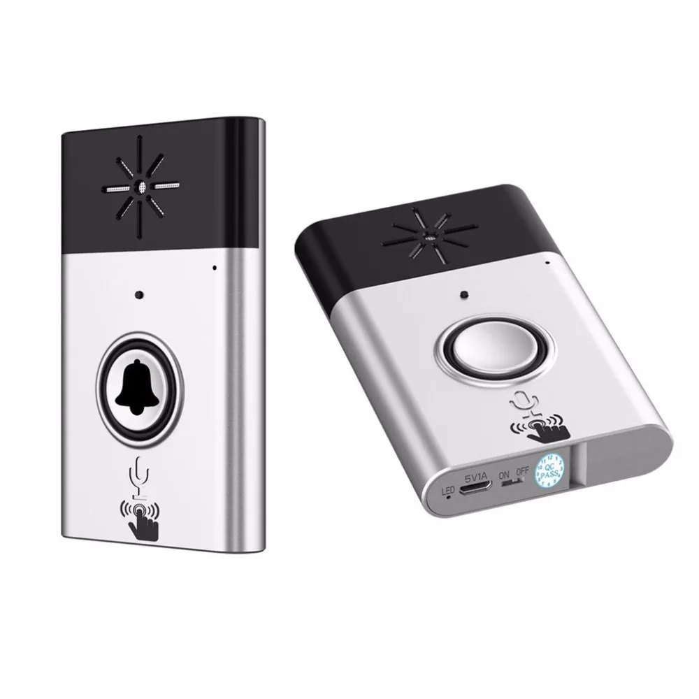 Intelligent Wireless Doorbell Voice Intercom 300M Distance Household Door Bell Outdoor Transmitter + Indoor Receiver Door Ring
Intelligent Wireless Doorbell Voice Intercom 300M Distance Household Door Bell Outdoor Transmitter + Indoor Receiver Door Ring