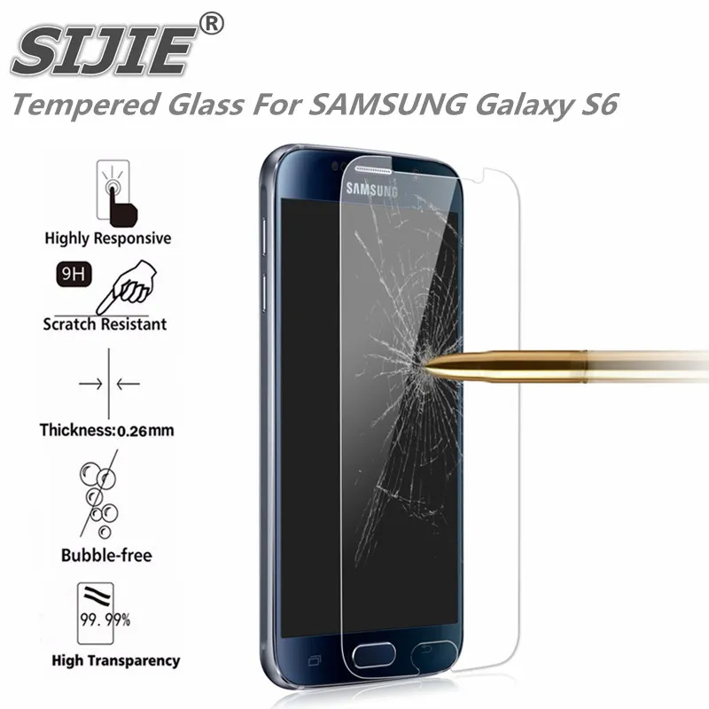 Закаленное стекло для SAMSUNG Galaxy S6 G9200 G920 G920F SM-G920 Защитная крышка экрана телефона 5 1