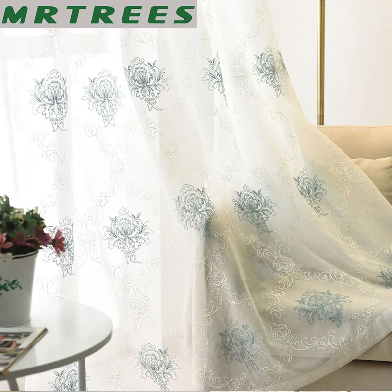 European Luxury White Sheer Curtains for Living Room Embroidery Flower Voile Tulle Curtains for Bedroom Kitchen Window Treatment
European Luxury White Sheer Curtains for Living Room Embroidery Flower Voile Tulle Curtains for Bedroom Kitchen Window Treatment