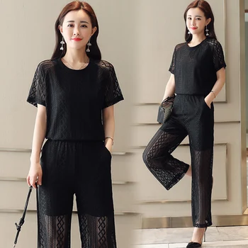 Plus Size 4xl 2 Piece Set Women Hollow Out Women's Summer Suit Woman Suits Lady Suit Office Lace Suit Conjunto Feminino Ukraine
Plus Size 4xl 2 Piece Set Women Hollow Out Women's Summer Suit Woman Suits Lady Suit Office Lace Suit Conjunto Feminino Ukraine