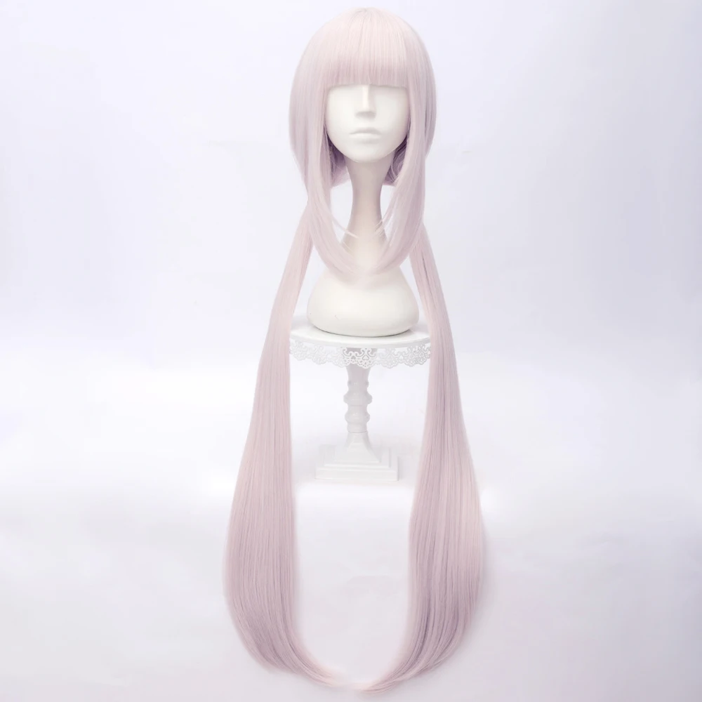 

Anime 100cm Long Light Pink Lolita Natural Wavy Hair Cosplay Wig Heat Resistant With Bang+Wig Cap H765393