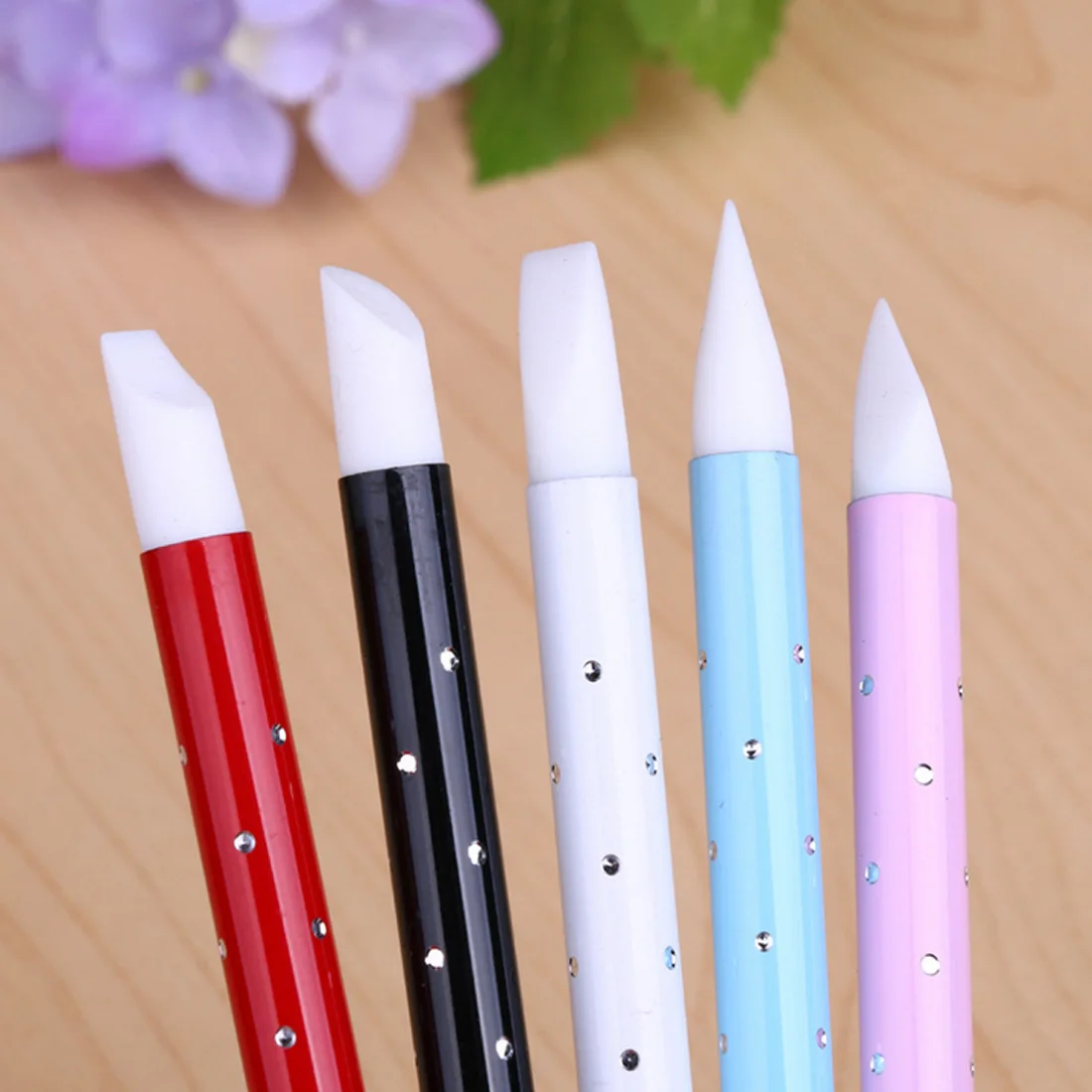 5 pcs Double fine Art Nails Rhinestone Pencil Head Nail Art Nail Brush Nail Brushes Silicone With Acrylic Strap Brush Tool
5 pcs Double fine Art Nails Rhinestone Pencil Head Nail Art Nail Brush Nail Brushes Silicone With Acrylic Strap Brush Tool