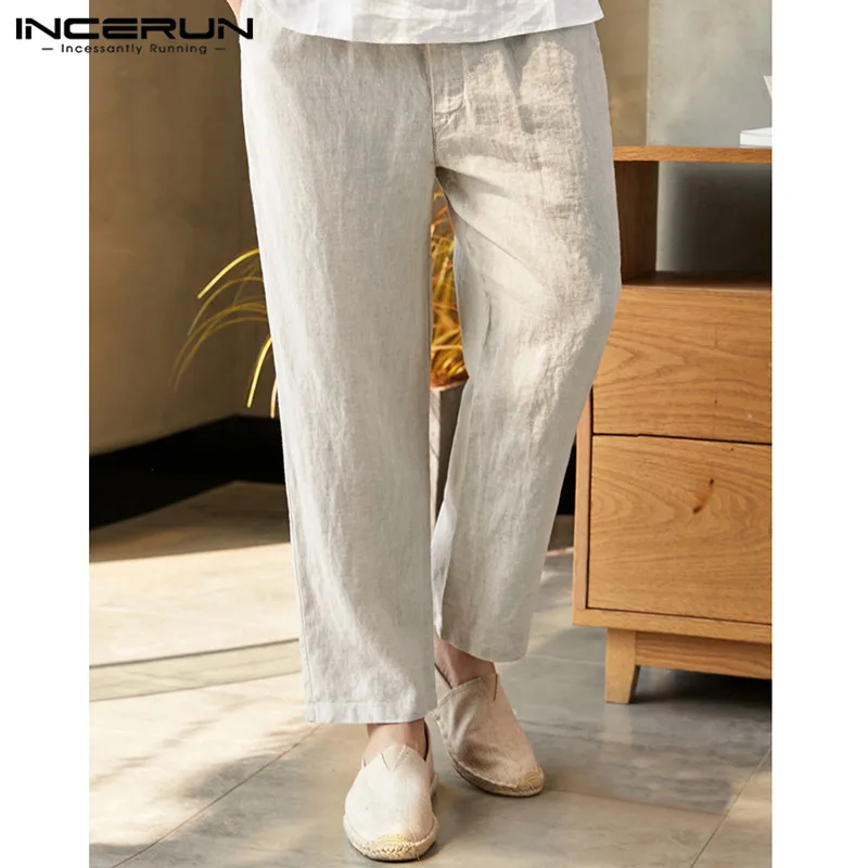 INCERUN Thin Section Cotton Casual Linen Cropped Men's Wide Leg Trousers Loose Summer Chinese Style Men's 2019 Beach Pants 5XL
INCERUN Thin Section Cotton Casual Linen Cropped Men's Wide Leg Trousers Loose Summer Chinese Style Men's 2019 Beach Pants 5XL