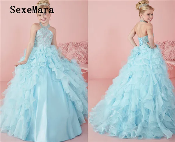 New Customized Sky Blue Flower Girl Dress Organza Beading Princess Pageant Party Dress Dance Wedding Gown Girls Birthday Dress
New Customized Sky Blue Flower Girl Dress Organza Beading Princess Pageant Party Dress Dance Wedding Gown Girls Birthday Dress