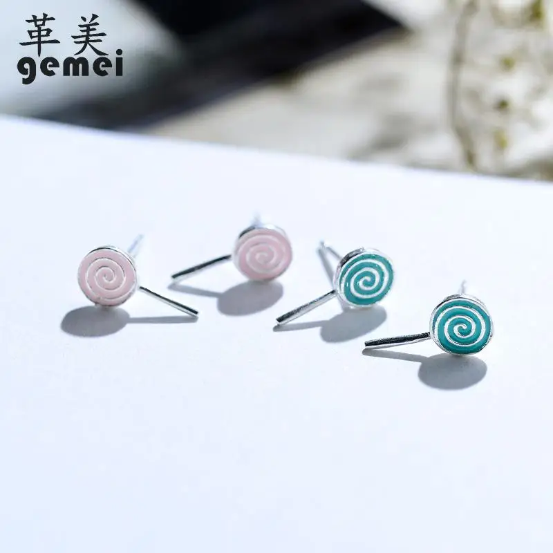 Gemei 100% 925 Sterling Silver Round Lollipop Stud Earrings For Women Simple Fashion Party Jewelry
Gemei 100% 925 Sterling Silver Round Lollipop Stud Earrings For Women Simple Fashion Party Jewelry